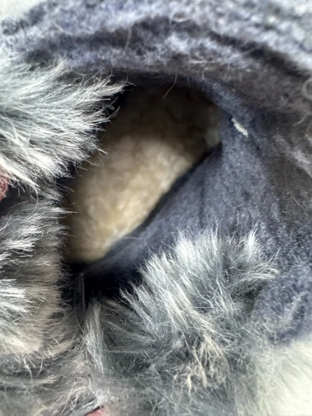 BearPaw Gray Koko Ankle Boots with Faux Fur Cuff Womens Size 7